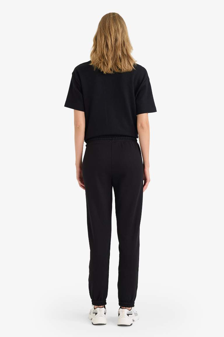 Basic Düz Cepli Normal Bel Kalın Jogger Eşofman Altı
