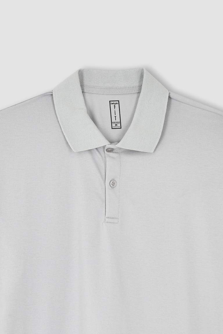 DeFactoFit Slim Fit Dar Kesim Kısa Kollu Pamuklu Polo Tişört