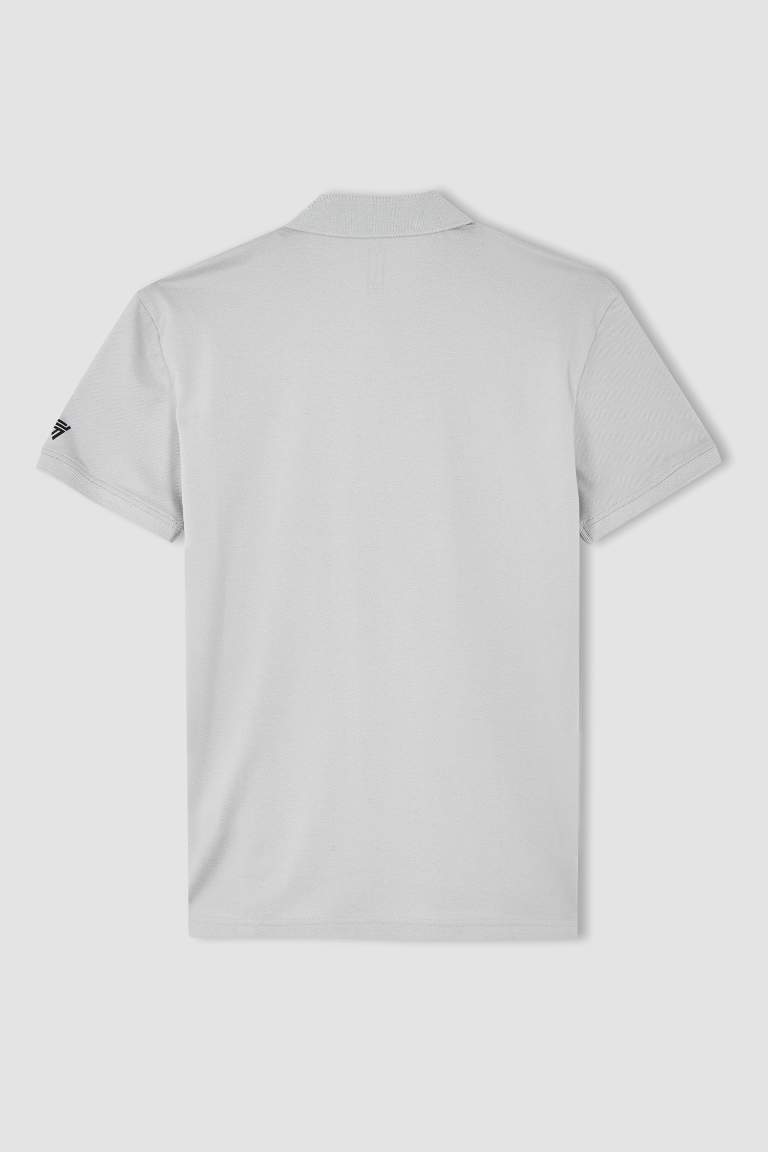 DeFactoFit Slim Fit Dar Kesim Kısa Kollu Pamuklu Polo Tişört