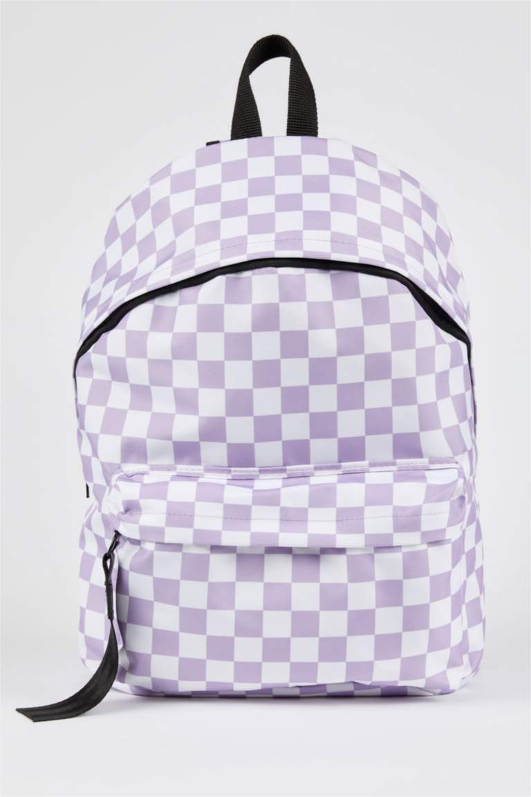 Women's Defacto Fit Checkerboard Pattern School Backpack