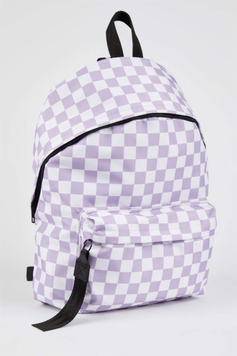 Women's Defacto Fit Checkerboard Pattern School Backpack