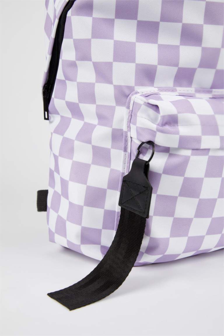 Women's Defacto Fit Checkerboard Pattern School Backpack