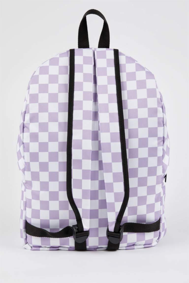 Women's Defacto Fit Checkerboard Pattern School Backpack