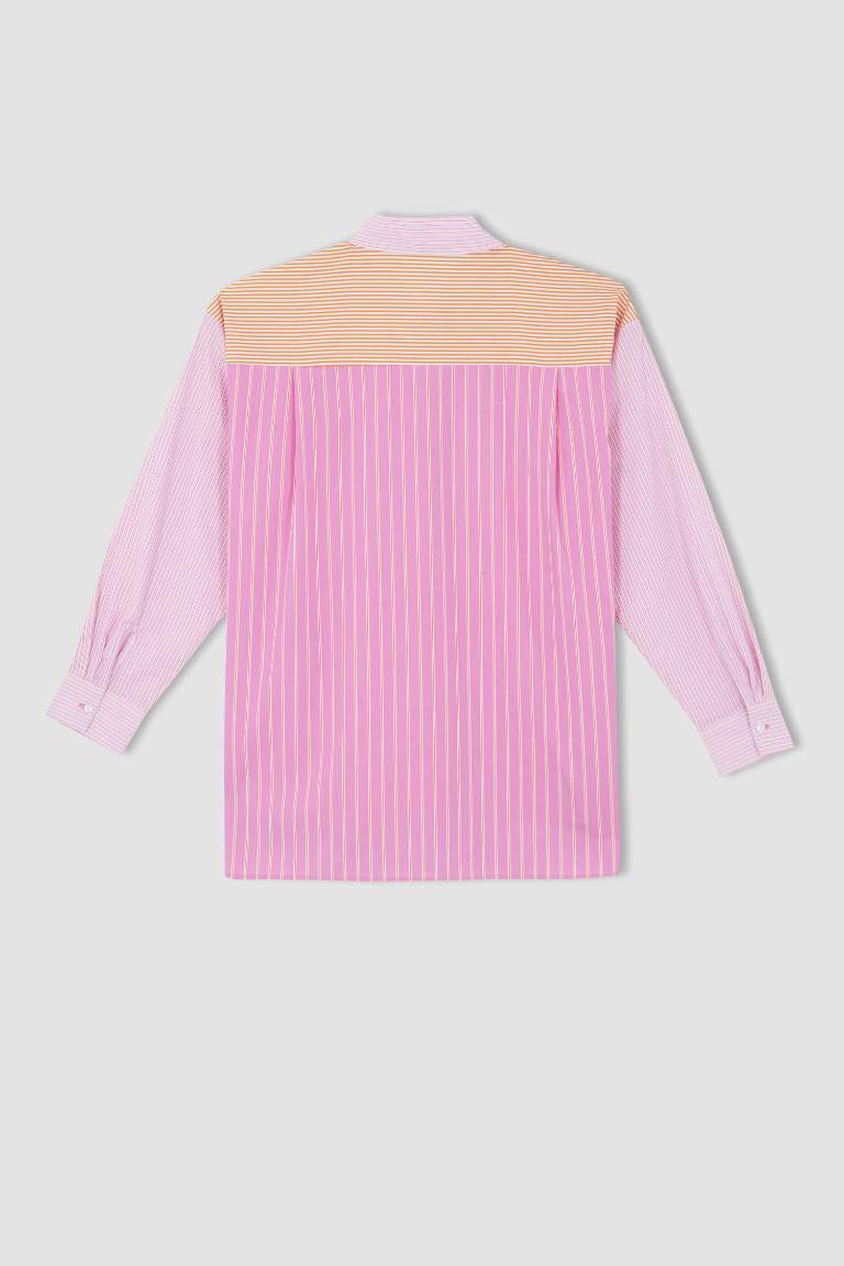 Oversized Long Sleeve Striped Shirt