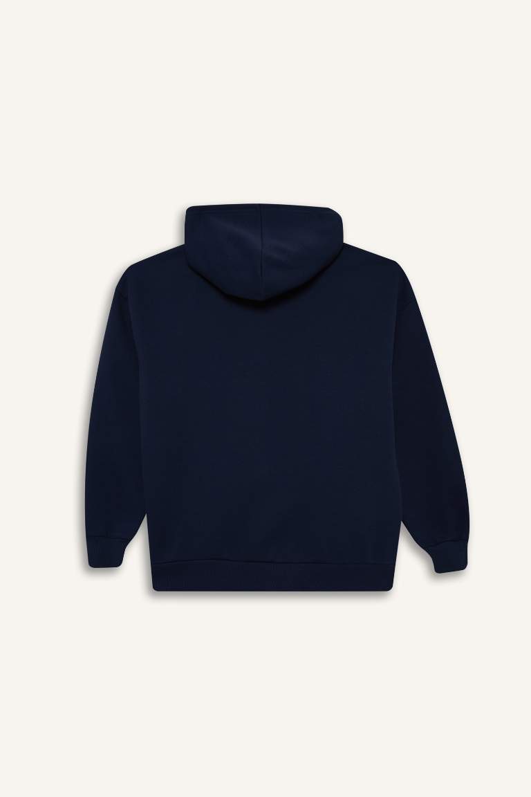 Oversize Fit Hooded Thick Cardigan