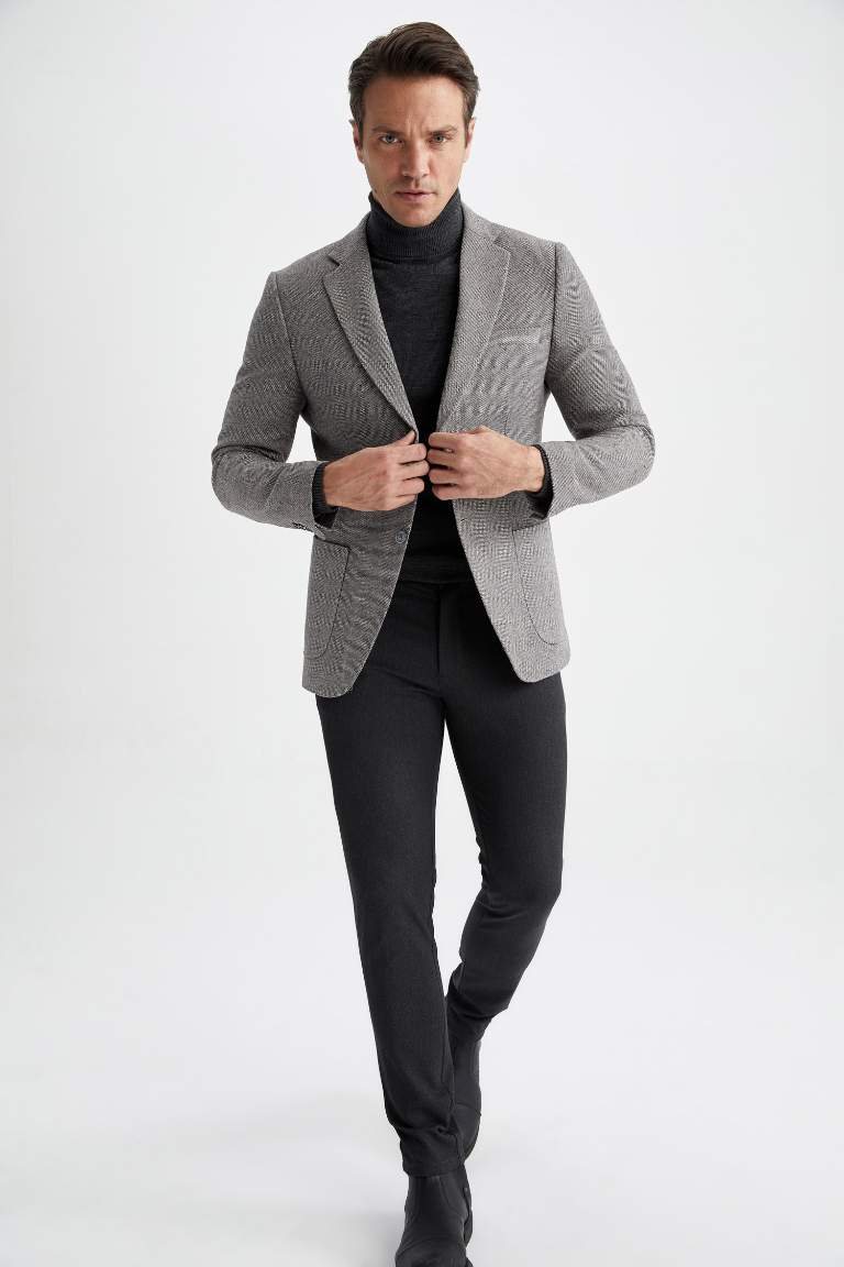 Modern Fit Astarlı Blazer Ceket