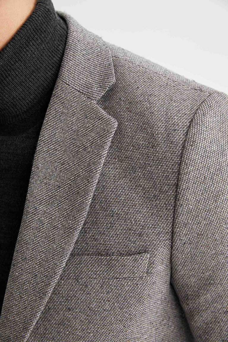 Modern Fit Astarlı Blazer Ceket