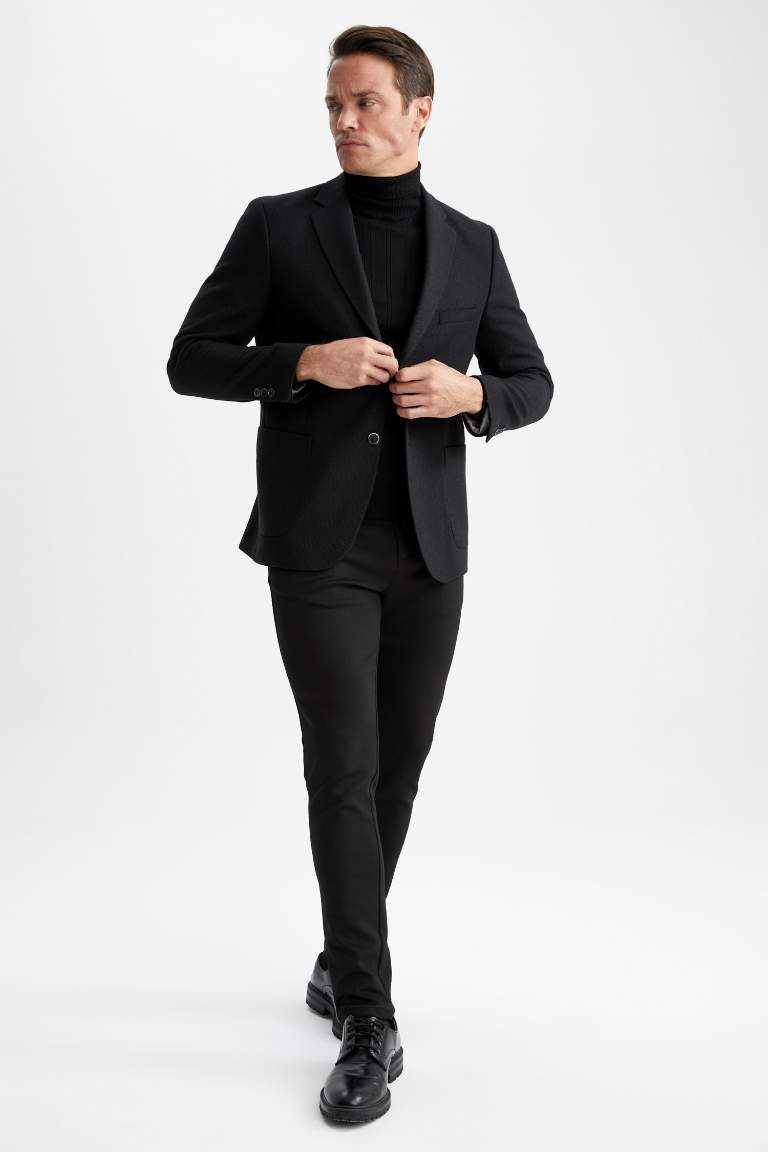 Modern Fit Astarlı Blazer Ceket