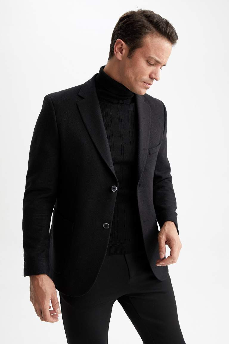 Modern Fit Astarlı Blazer Ceket