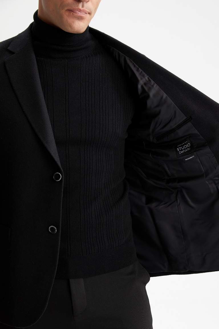 Modern Fit Astarlı Blazer Ceket