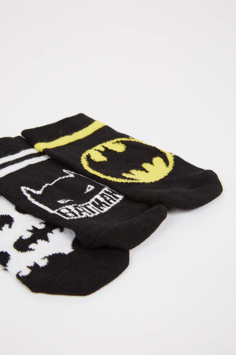 Lot de 3 paires de Chaussettes Courtes Batman en Coton pour Garçon