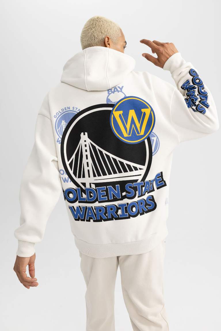 Sweat- Shirt Coupe Oversize Encapuchonné à Manches Longues De DefactoFit NBA