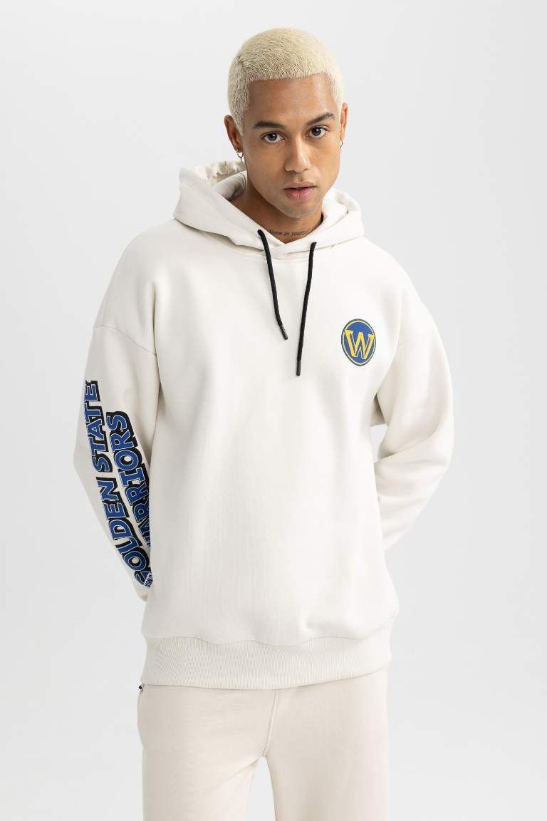 Sweat- Shirt Coupe Oversize Encapuchonné à Manches Longues De DefactoFit NBA