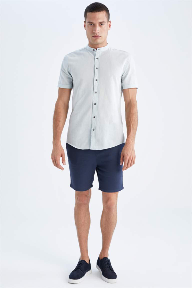 Koton Basic T-shirt With A Crew Neck Short Sleeves, Slim Fit