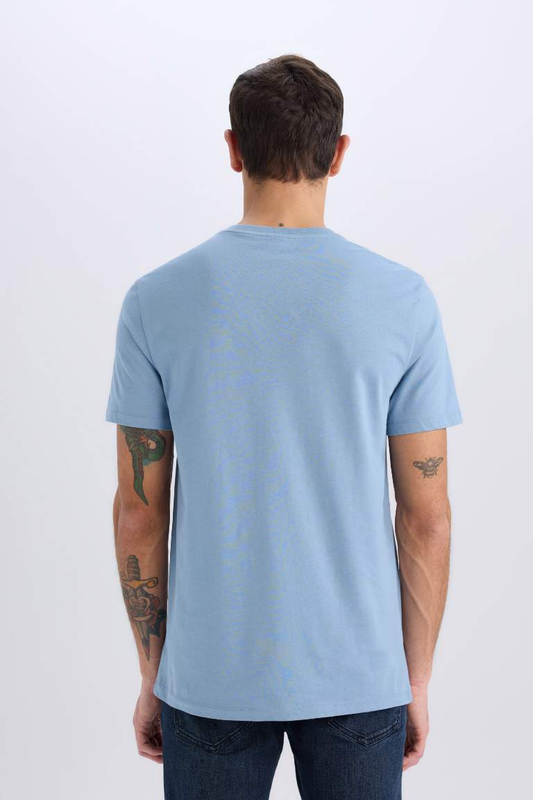 New Regular Fit Crew Neck Basic Short Sleeve T-Shirt