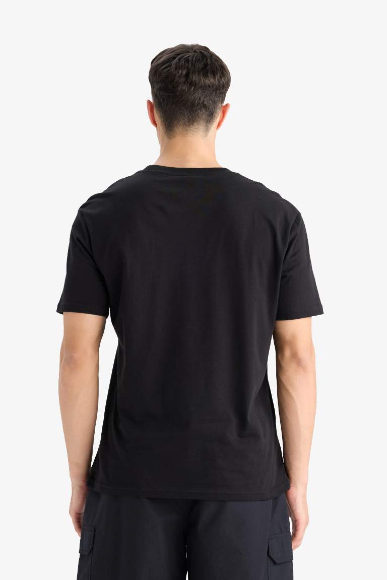 %100 Pamuk New Regular Fit Bisiklet Yaka Basic Düz Kısa Kollu Tişört