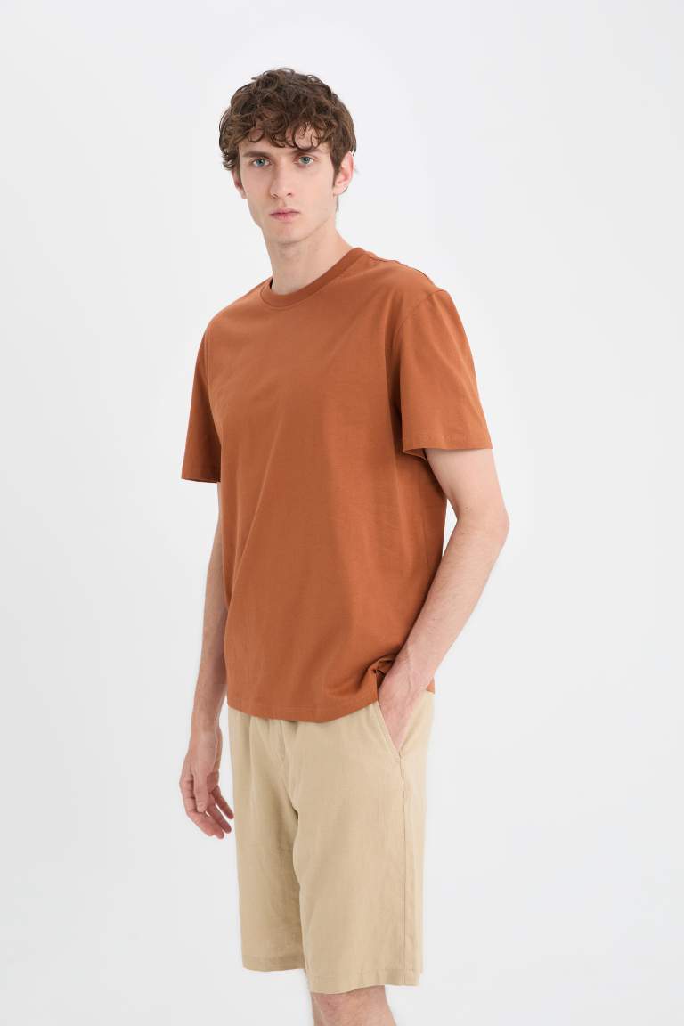 New Regular Fit Crew Neck Basic T-Shirt