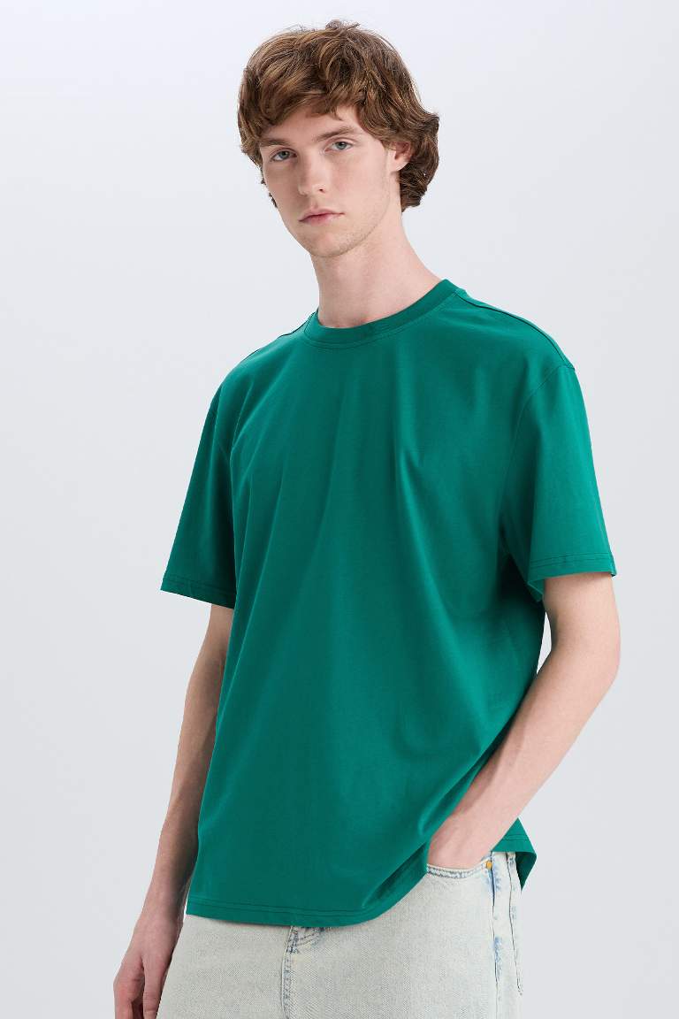 New Regular Fit Crew Neck Basic T-Shirt