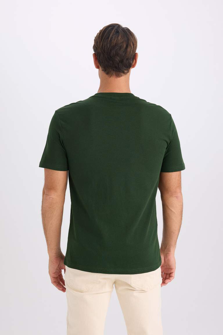 New Regular Fit Crew Neck Basic Short Sleeve T-Shirt