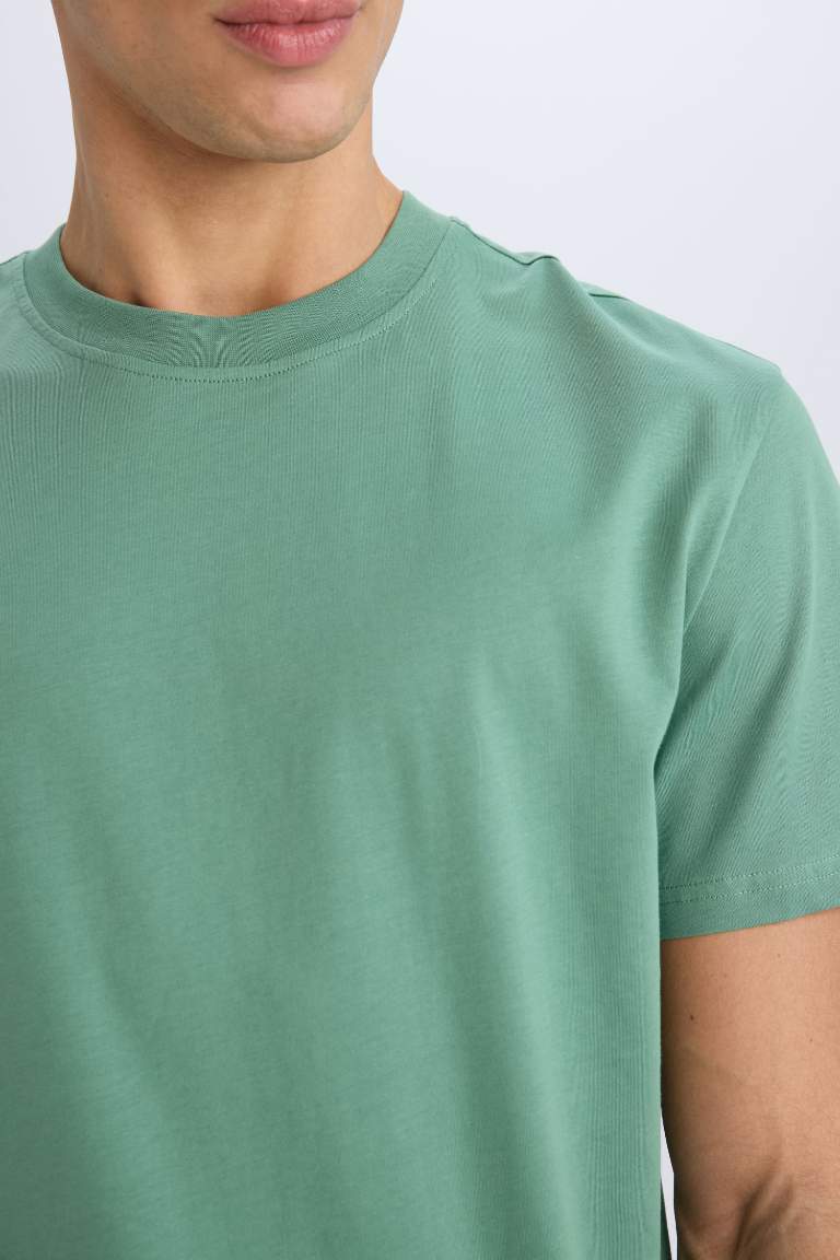 New Regular Fit Crew Neck Basic T-Shirt