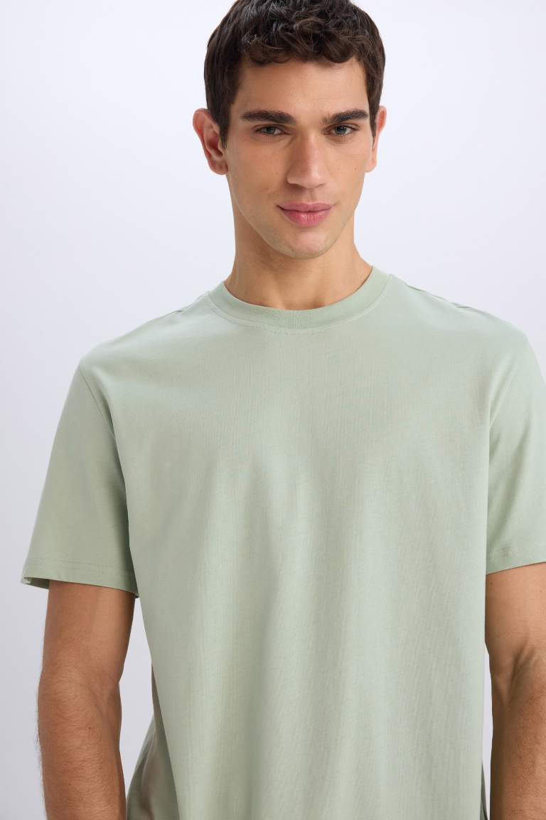 New Regular Fit Crew Neck Basic T-Shirt