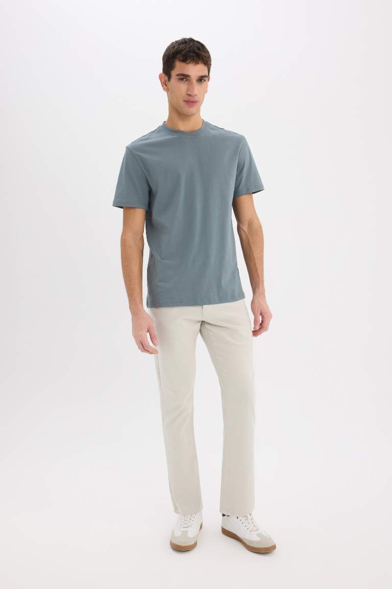 New Regular Fit Crew Neck Basic T-Shirt