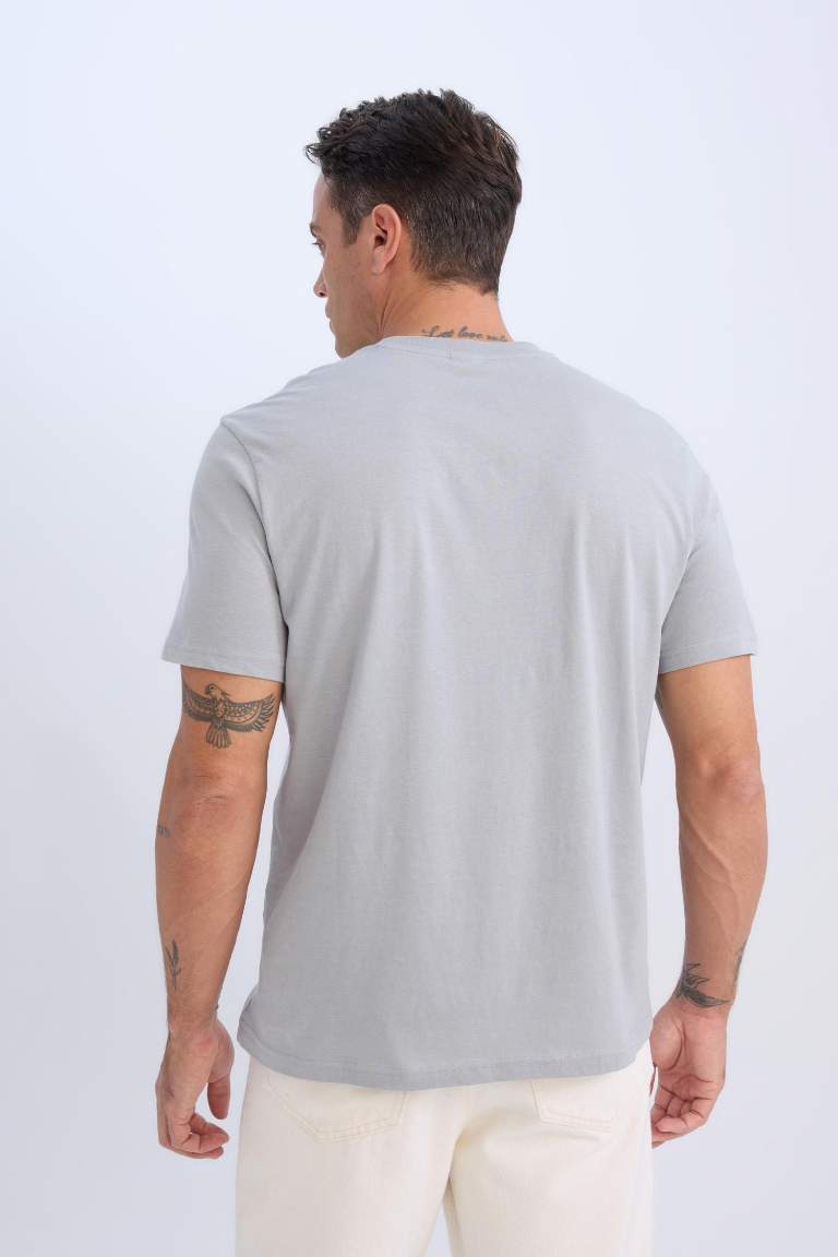 New Regular Fit Crew Neck Basic Short Sleeve T-Shirt