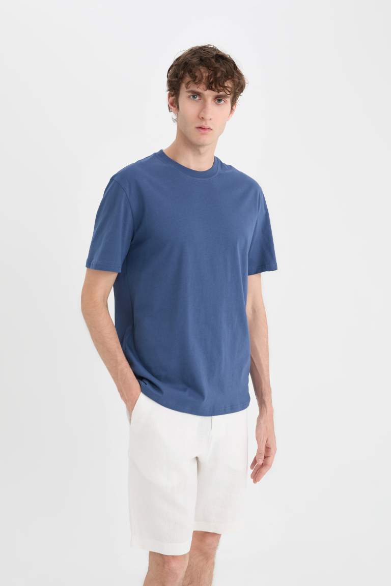 New Regular Fit Crew Neck Basic T-Shirt