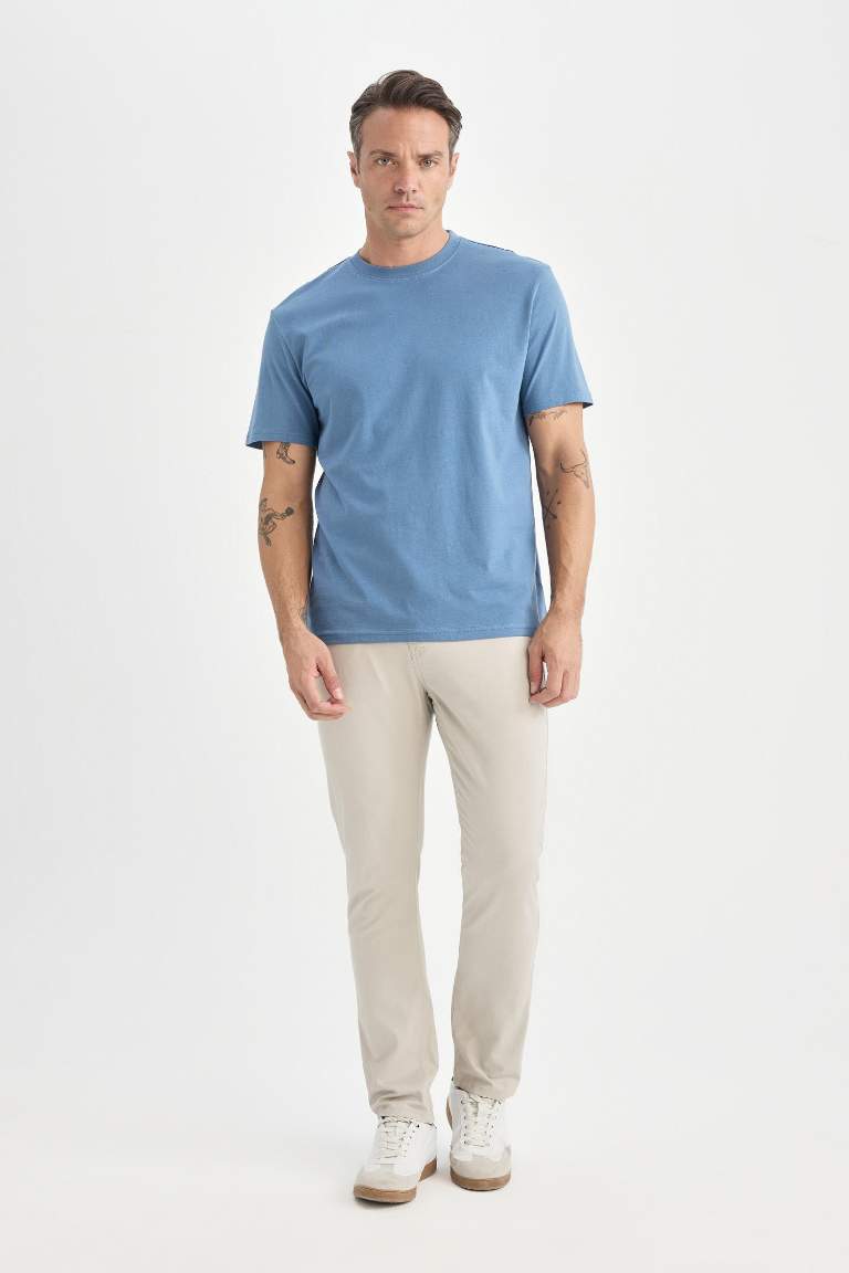 New Regular Fit Crew Neck Basic T-Shirt