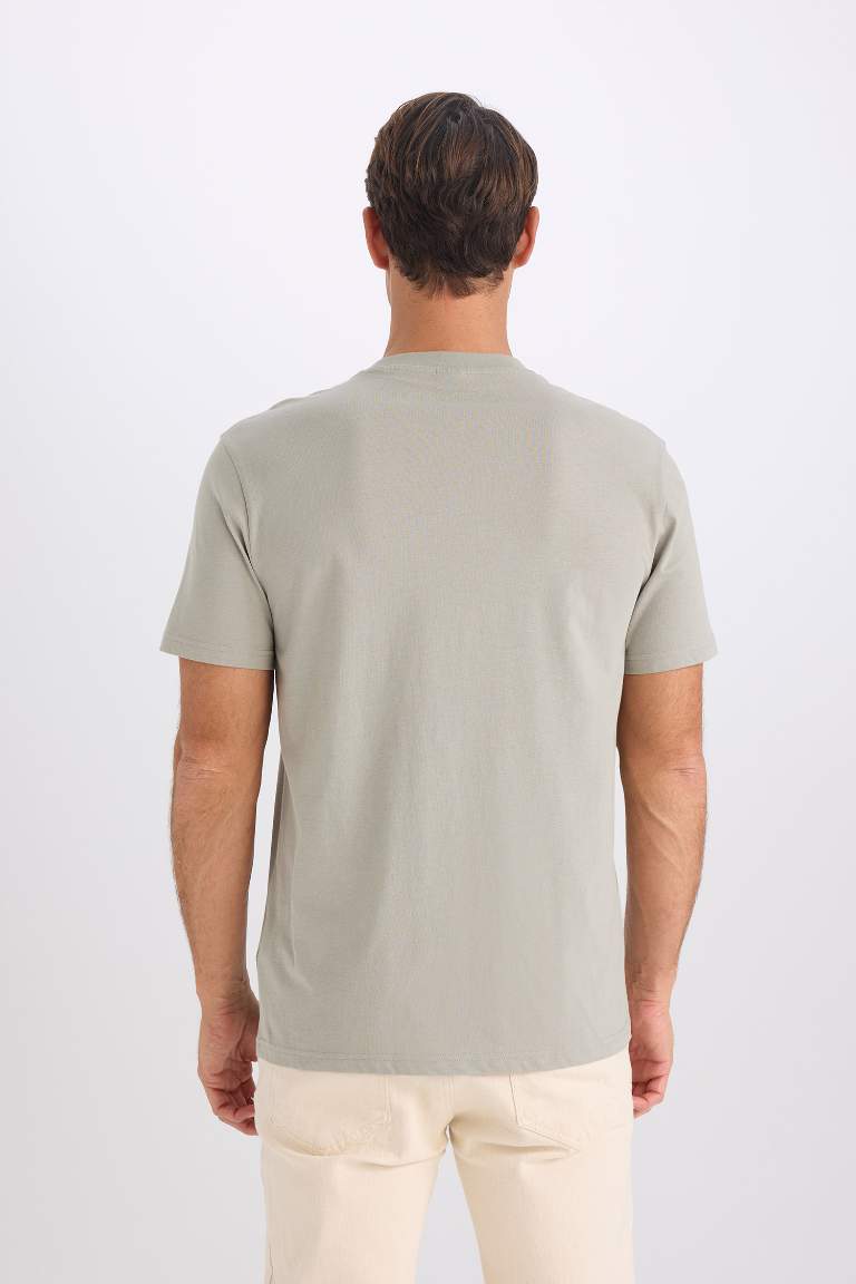 New Regular Fit Crew Neck Basic Short Sleeve T-Shirt