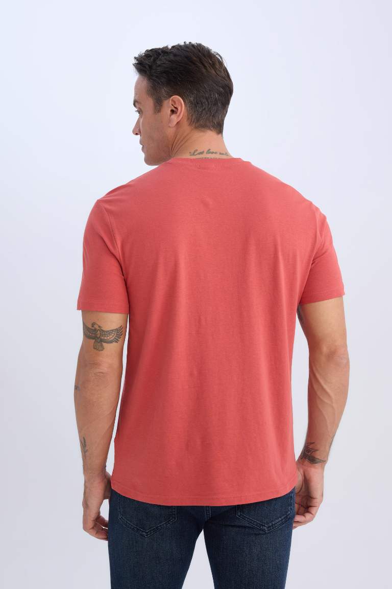 New Regular Fit Crew Neck Basic Short Sleeve T-Shirt