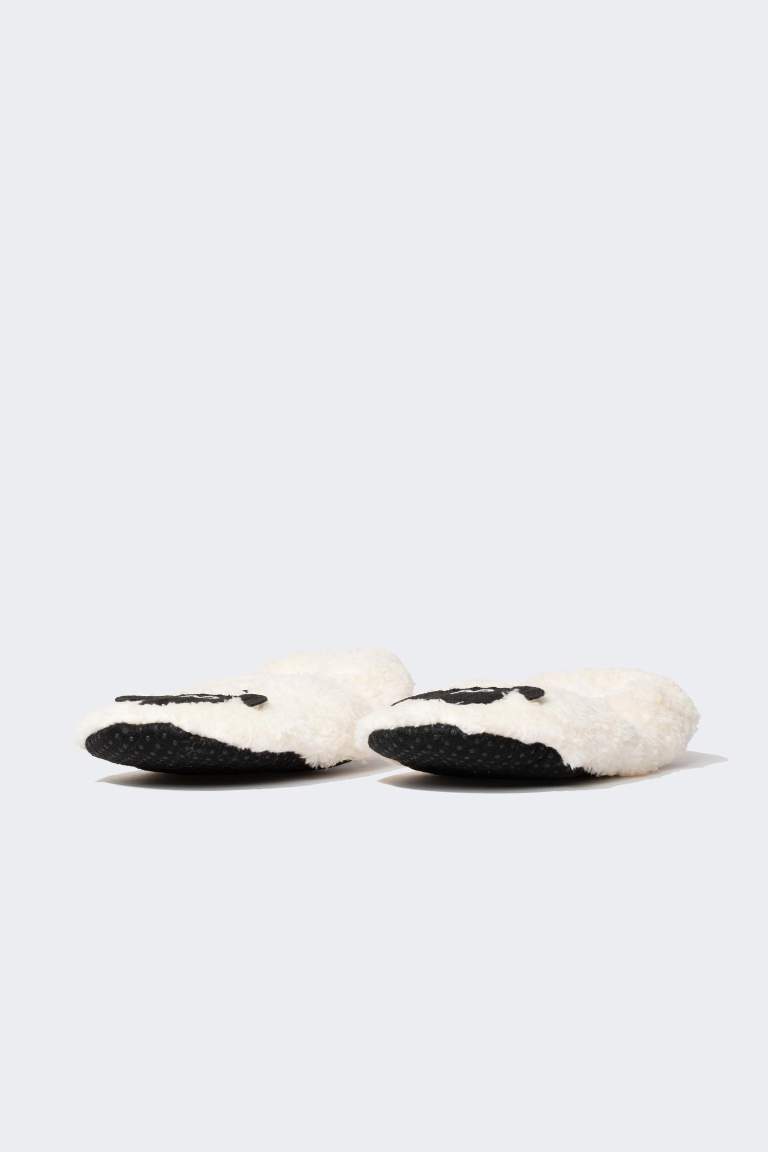 Woman Lamb Themed Plush Home Slippers