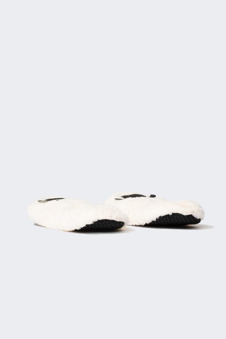 Woman Lamb Themed Plush Home Slippers