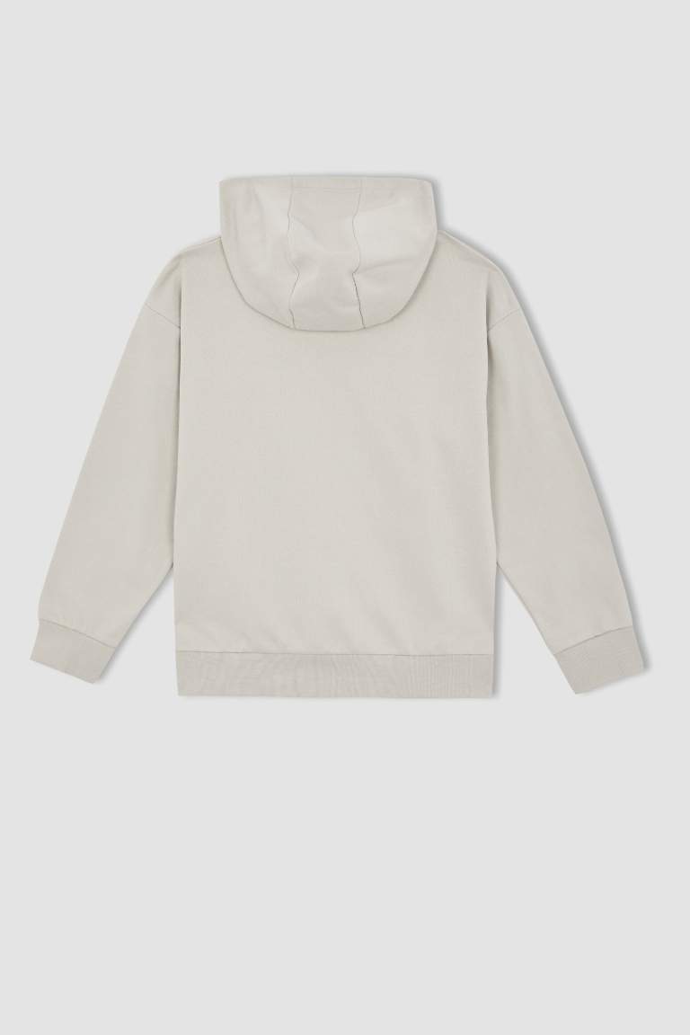 Erkek Çocuk Looney Tunes Lisanslı Regular Fit Kapüşonlu Kanguru Cepli Sweatshirt