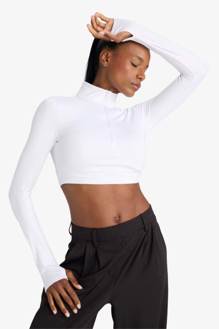 DeFactoFit Slim Fit Collar Soft Inside Stretchy Fabric T-Shirt
