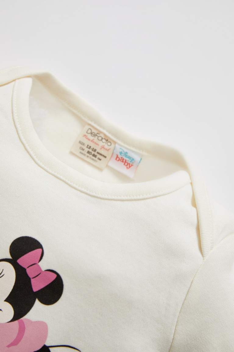 Kız Bebek Minnie Mouse Lisanslı Yenidoğan Pamuklu 3'lü Takım