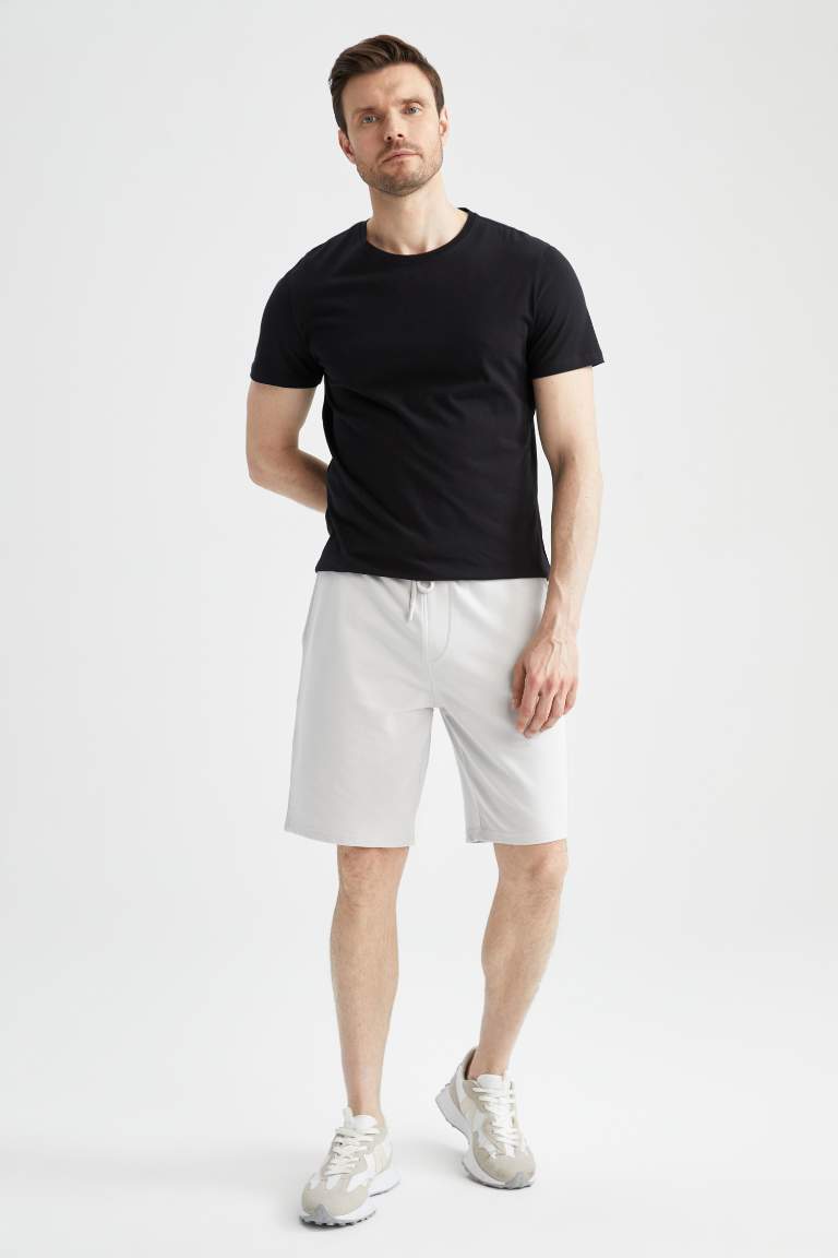Regular Fit Pamuklu Penye Şort