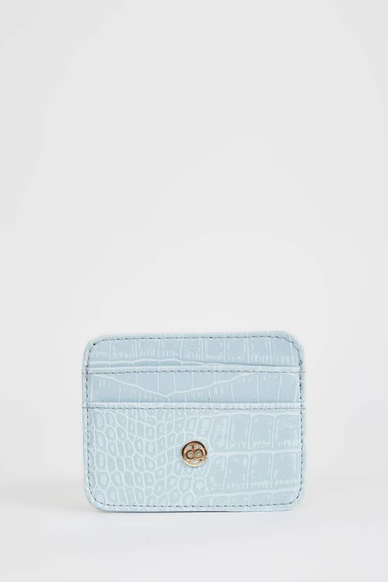 Women's Faux Leather Croco Card Holder