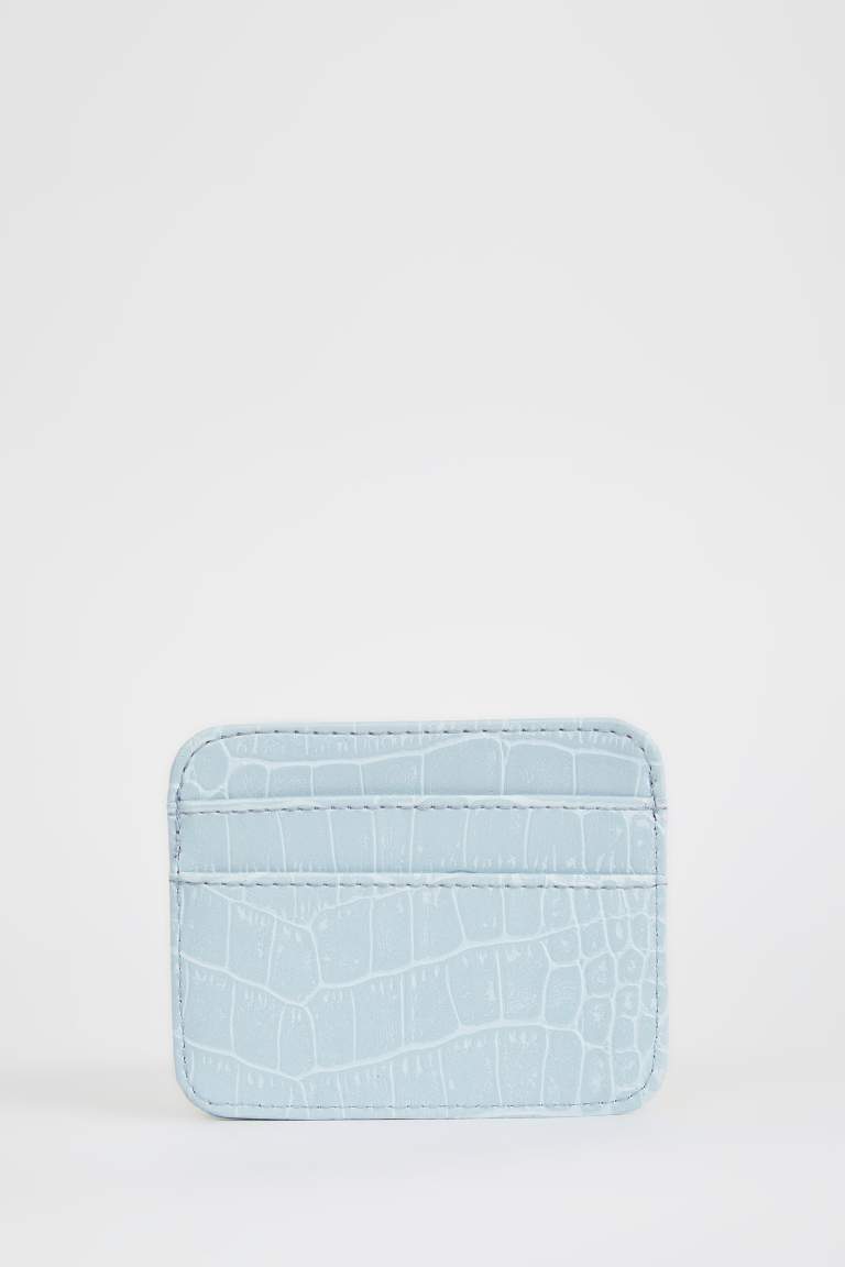 Women's Faux Leather Croco Card Holder