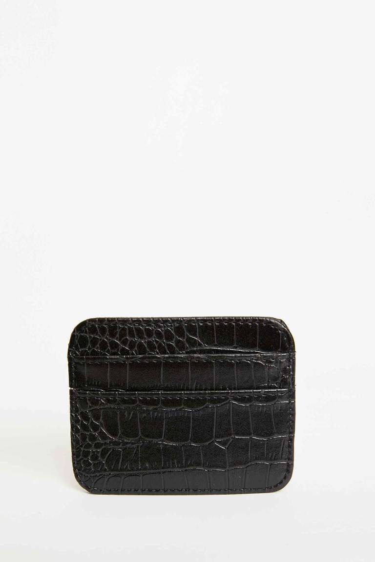 Faux Leather Card Holder