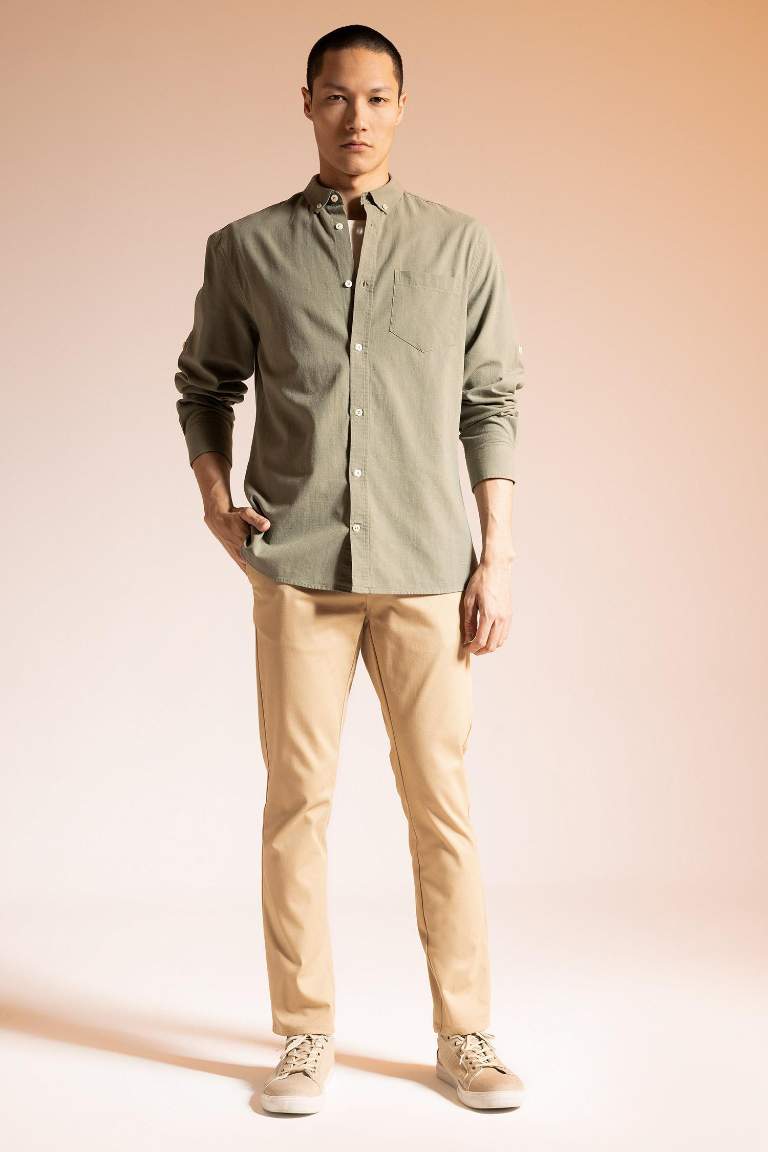 Slim Fit Chino Canvas Trousers