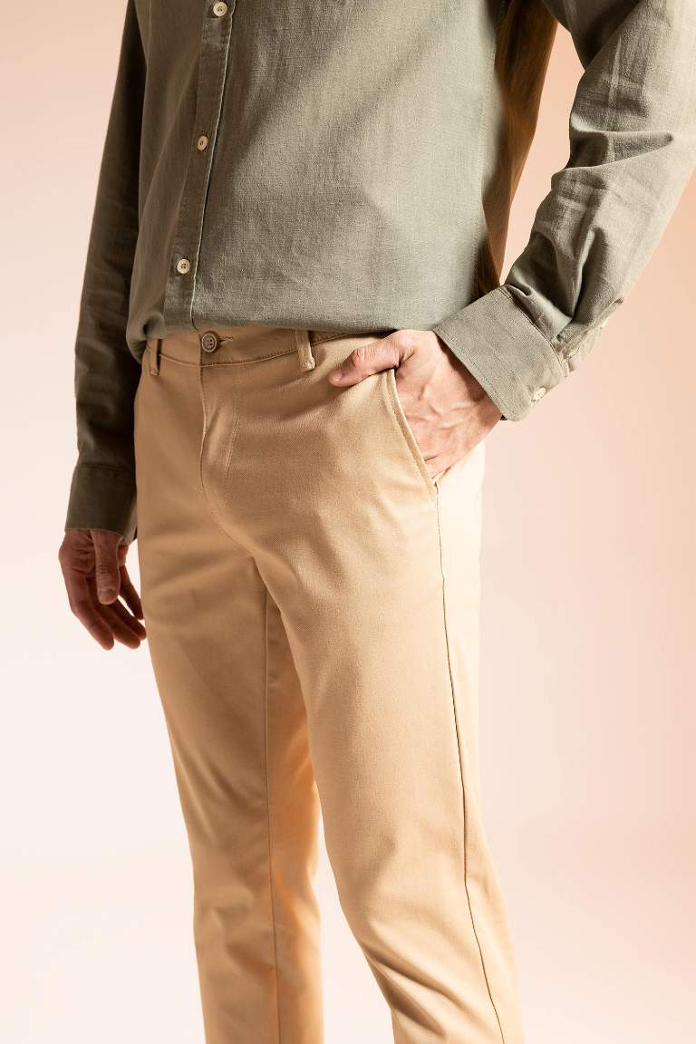 Slim Fit Chino Canvas Trousers