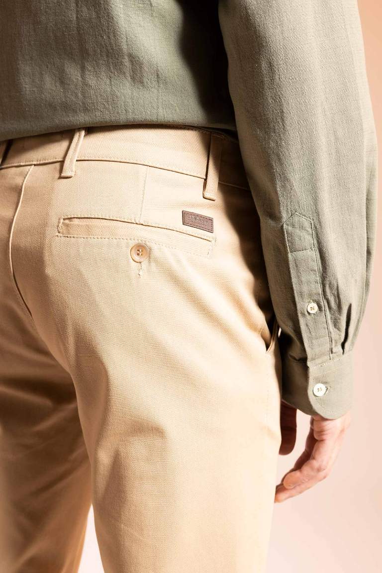 Slim Fit Chino Canvas Trousers