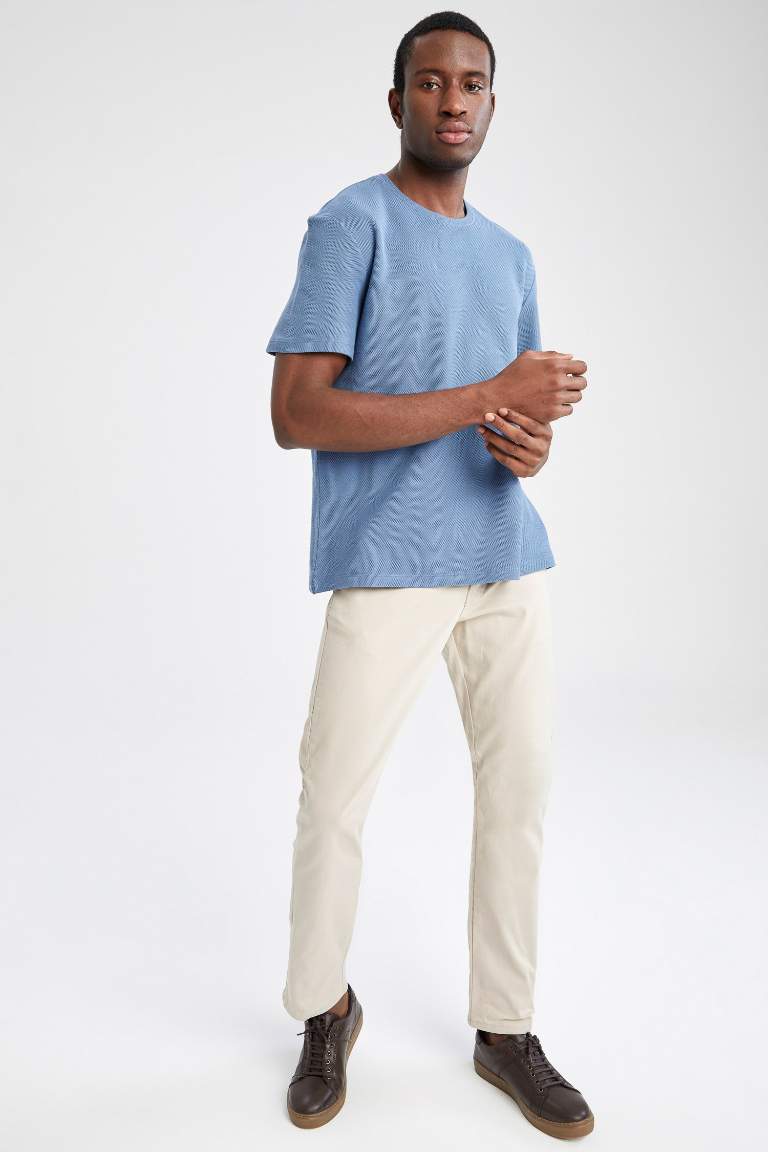 New Regular Fit Bisiklet Yaka Basic Kısa Kollu %100 Pamuk Tişört