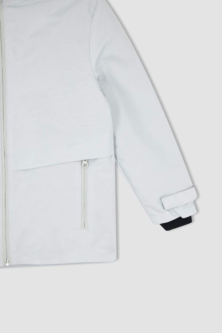 Erkek Çocuk Regular Fit Kapüşonlu Yağmurluk