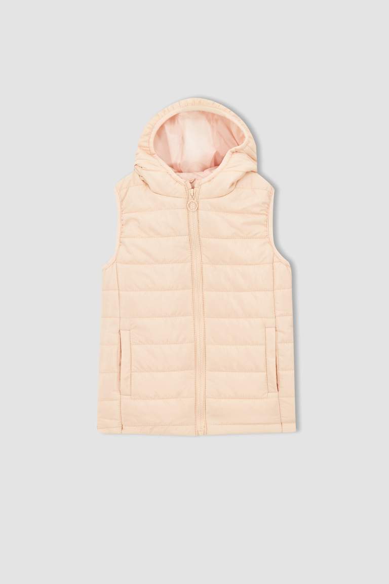 Girl Sleeveless Hooded Padded Gilet