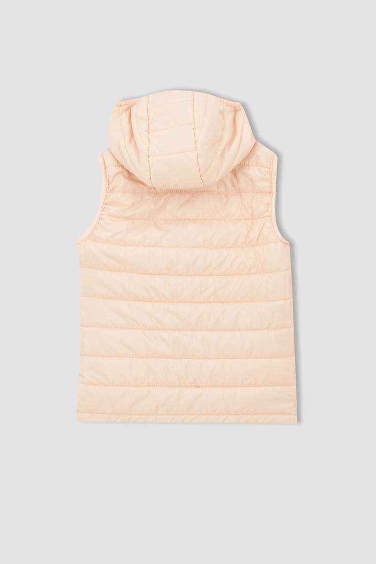 Girl Sleeveless Hooded Padded Gilet