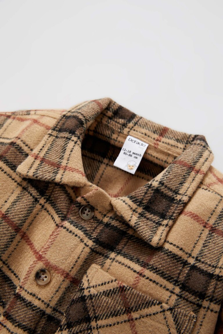 Chemise Garçon En Flanelle à Carreaux - Manches Longues 100% Coton - Taille 5-14 Ans - Style Classique