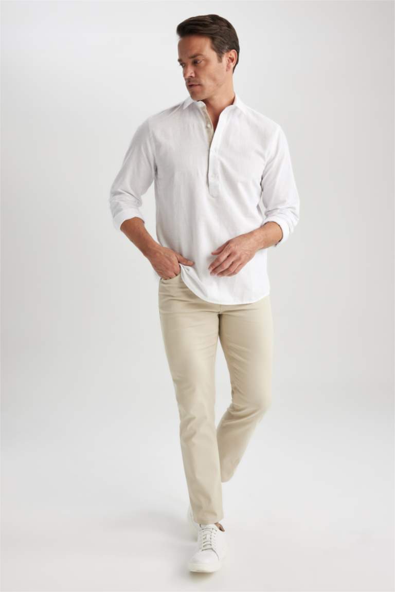Regular Fit Chino Canvas Trousers