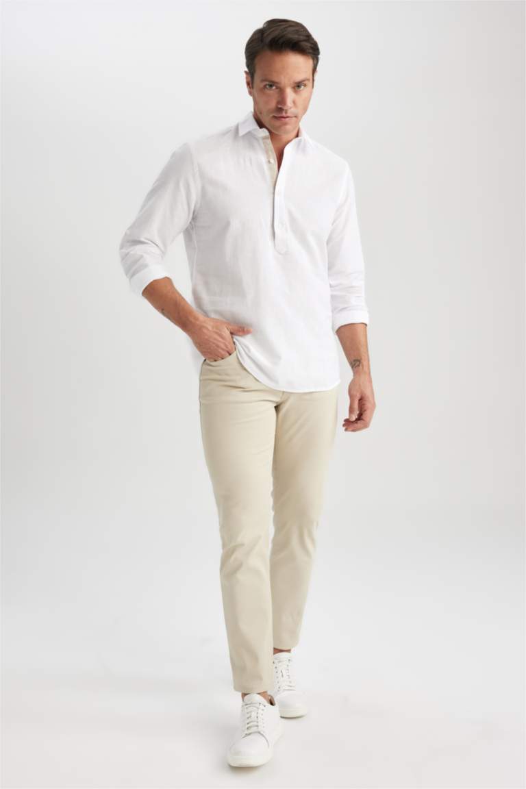 Regular Fit Chino Canvas Trousers